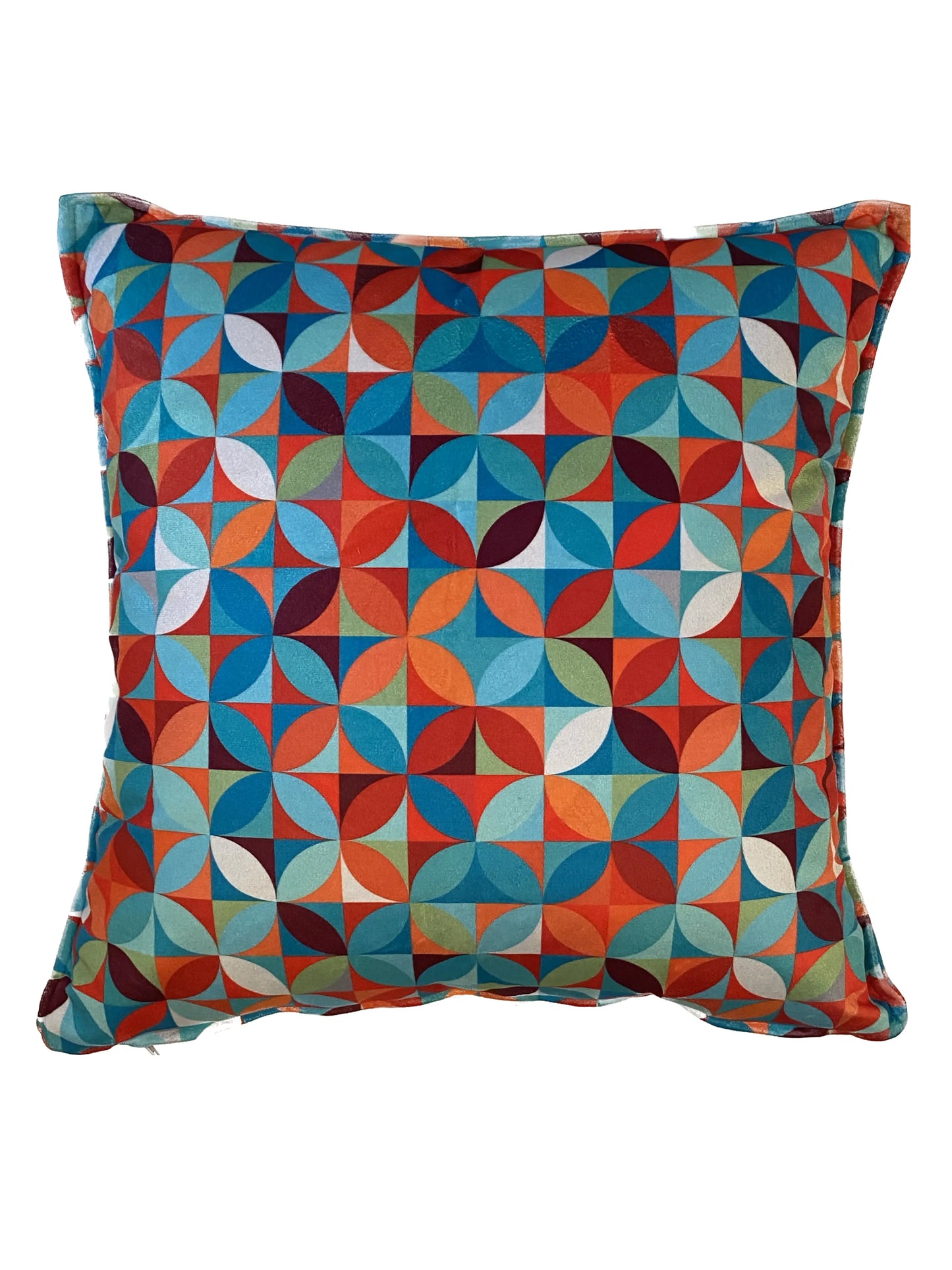 COUSSIN VELOUR GÉOMÉTRIQUE