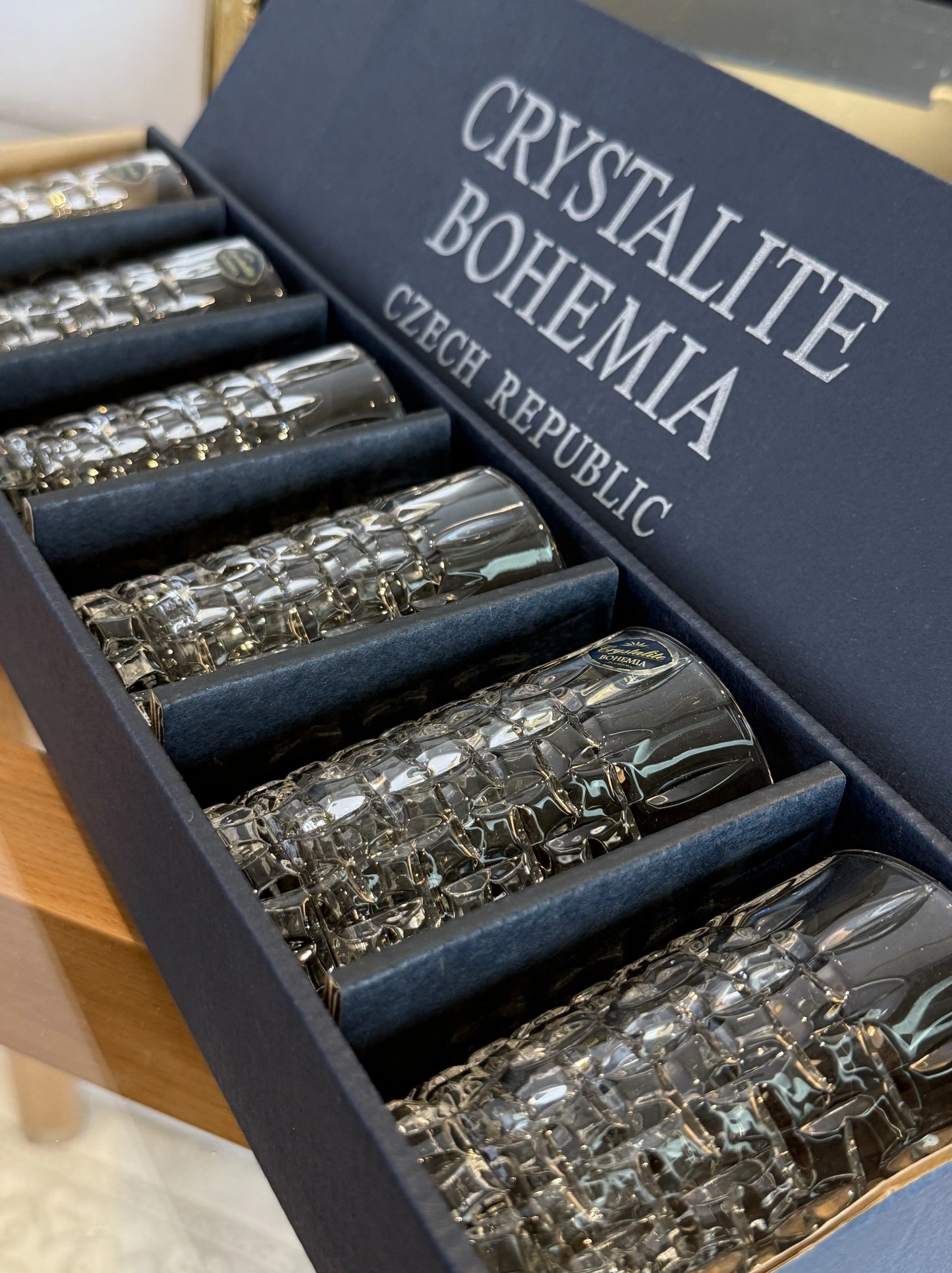 Verres à thé en cristal