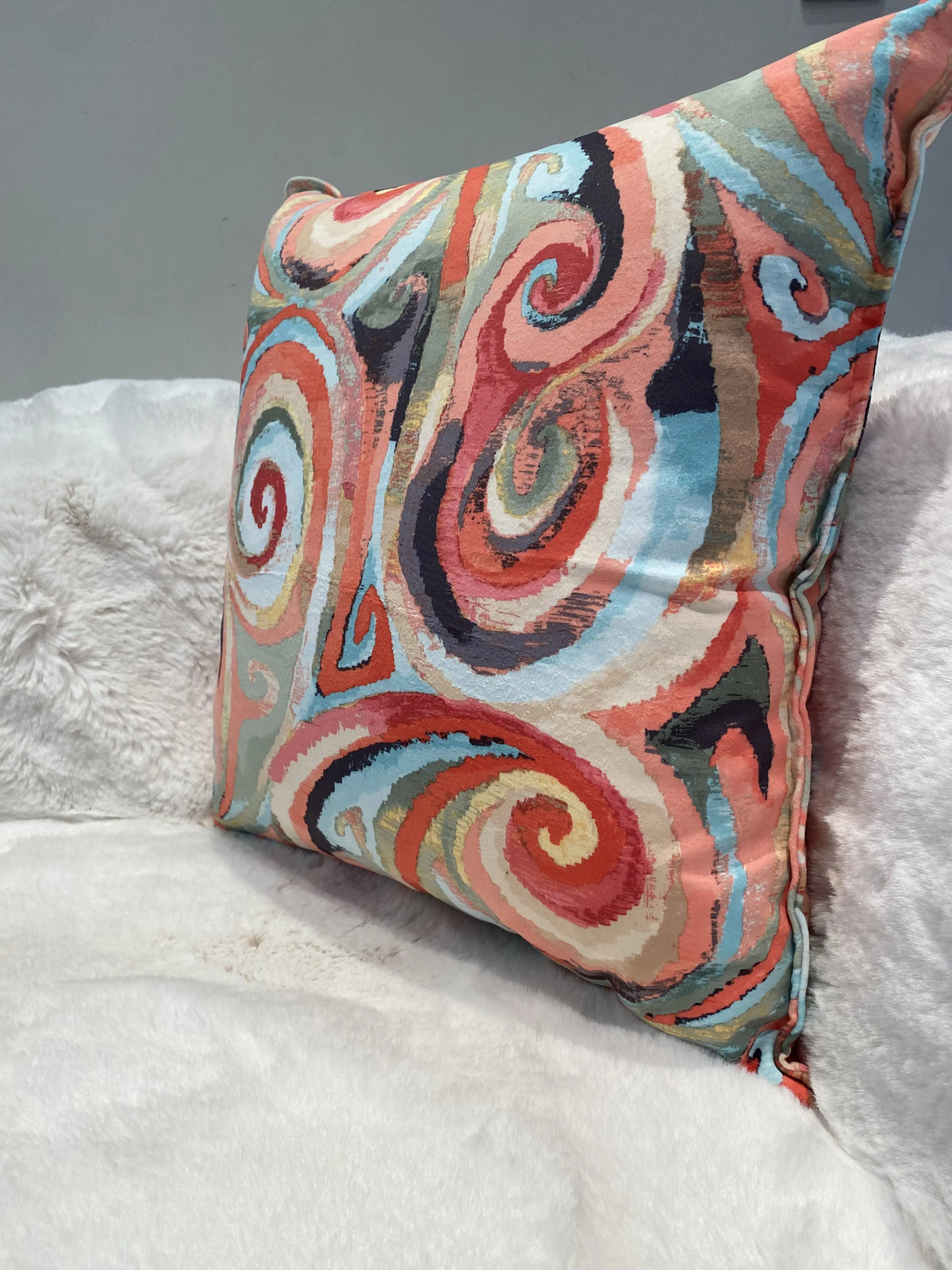 COUSSIN TOILE PICASSO CORAIL