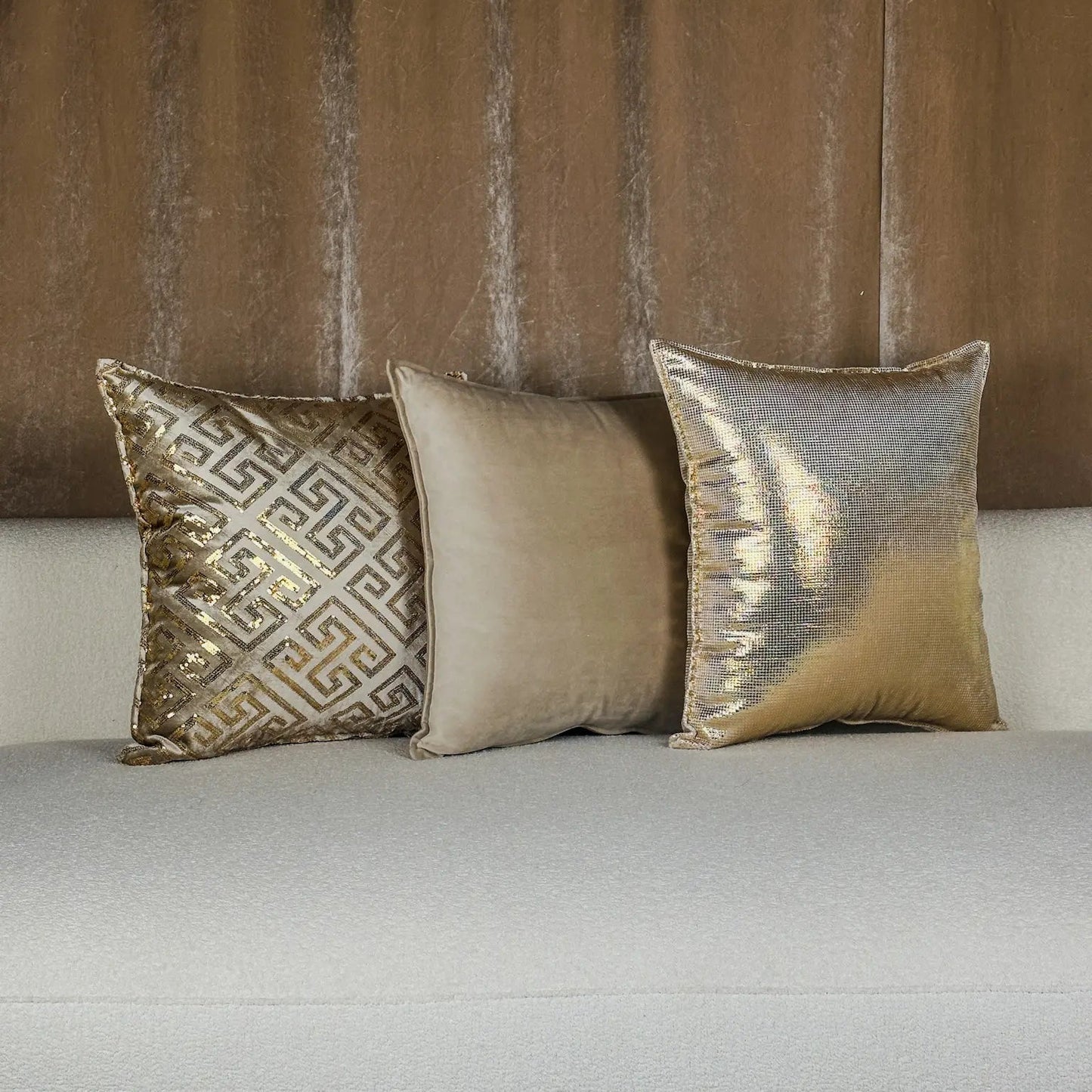 MOTIF DORÉ BEIGE GRECQUE