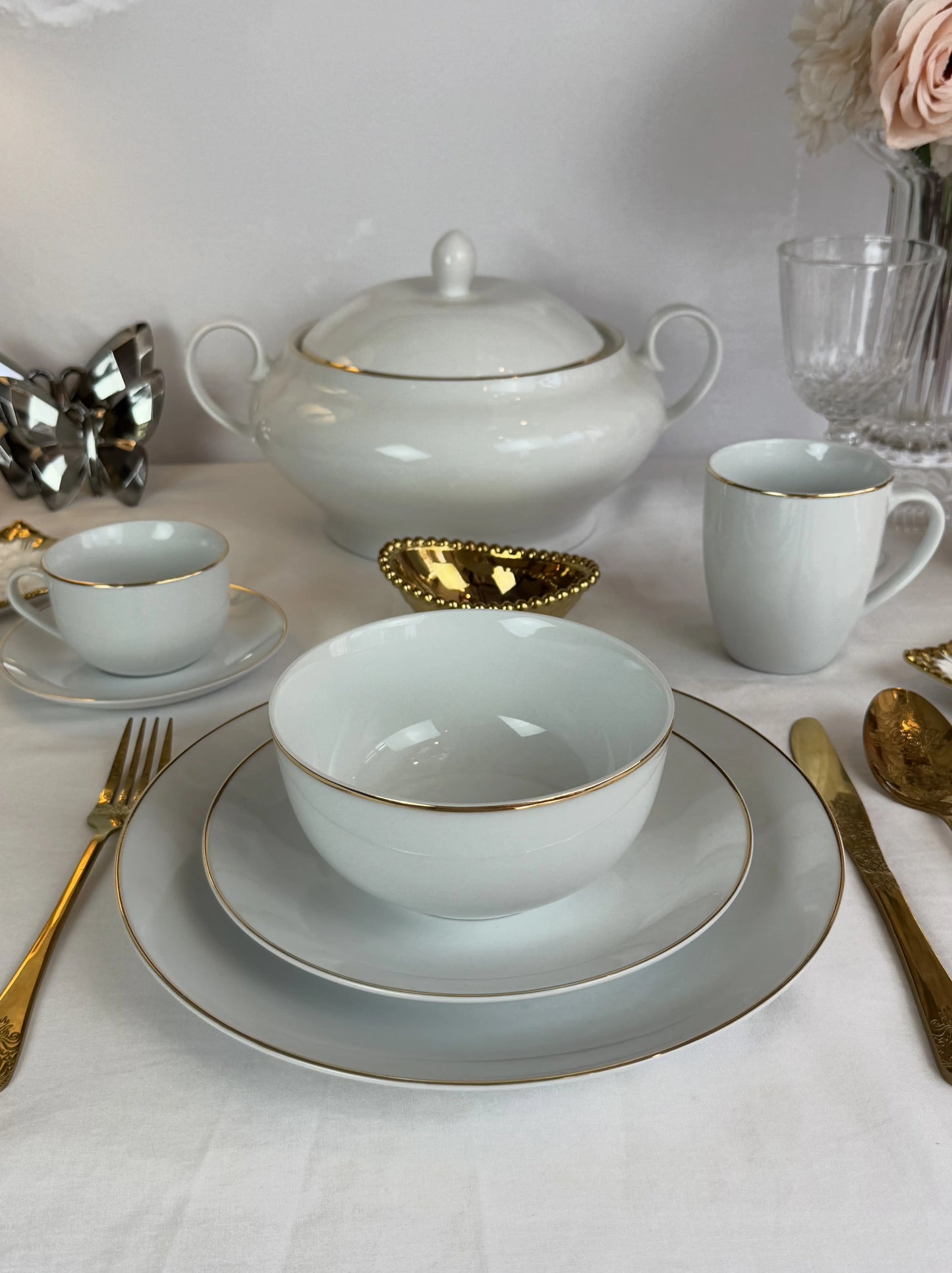 Service de table bordure OR - 38 pièces