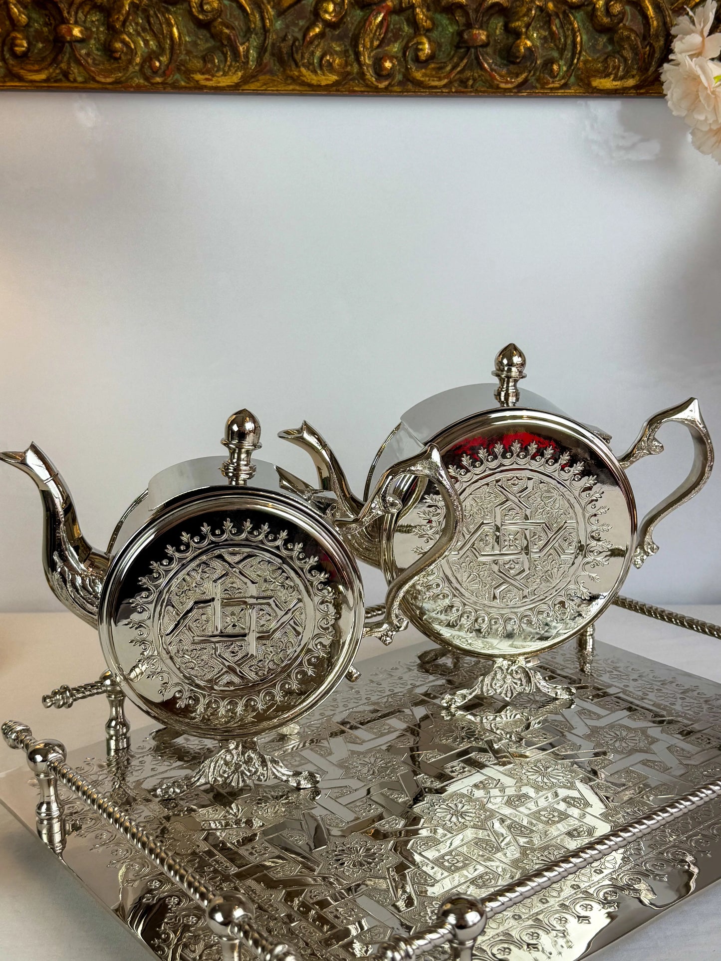 Théière en Cuivre Finition Inox 2 - Qualité Premium