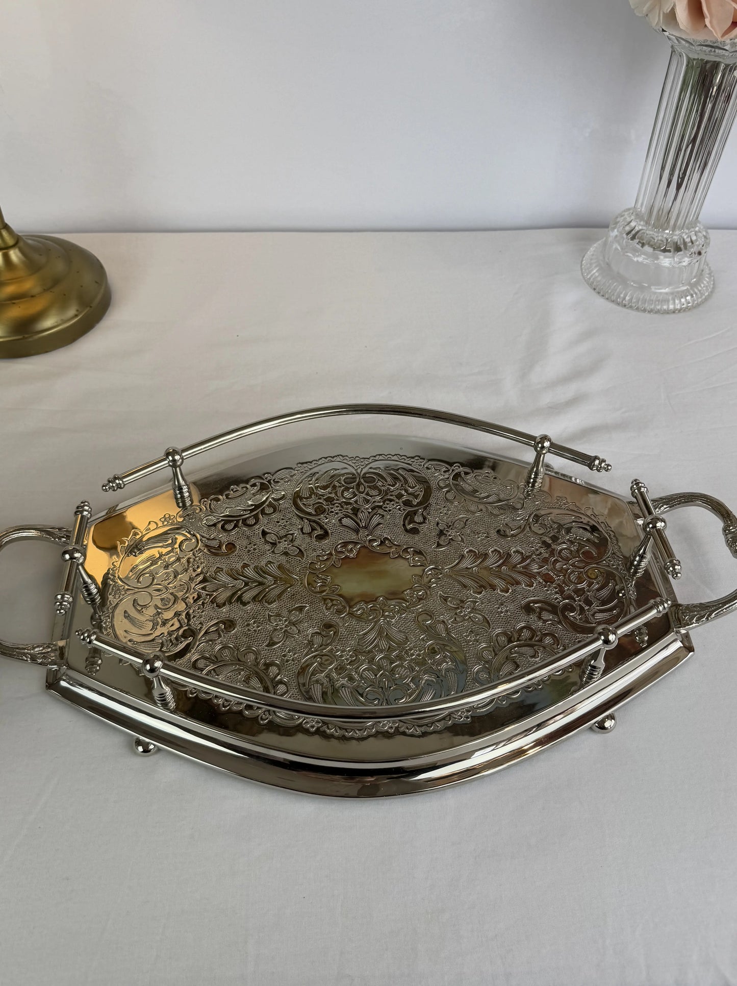 Plateau en cuivre inoxydable Ovale - Qualité Premium