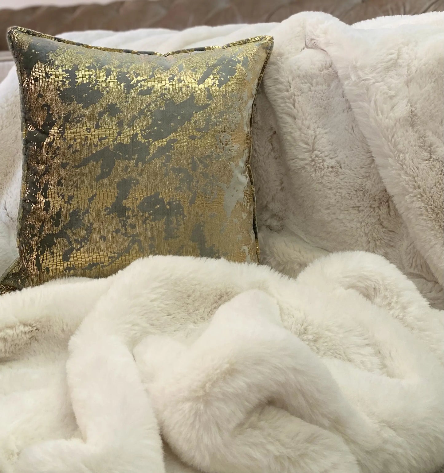 MOTIF DORÉ VERT EAU