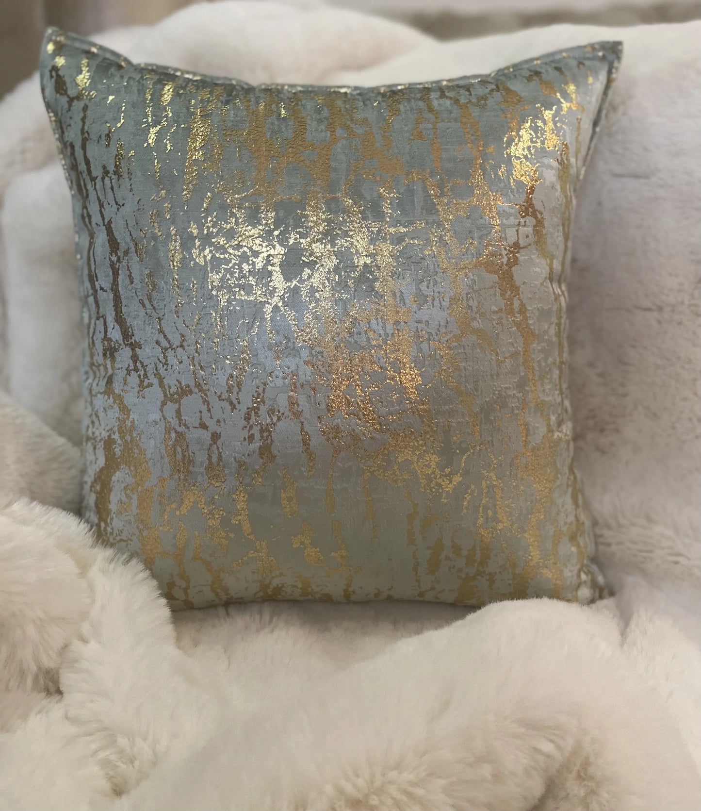 MOTIF DORÉ VERT EAU