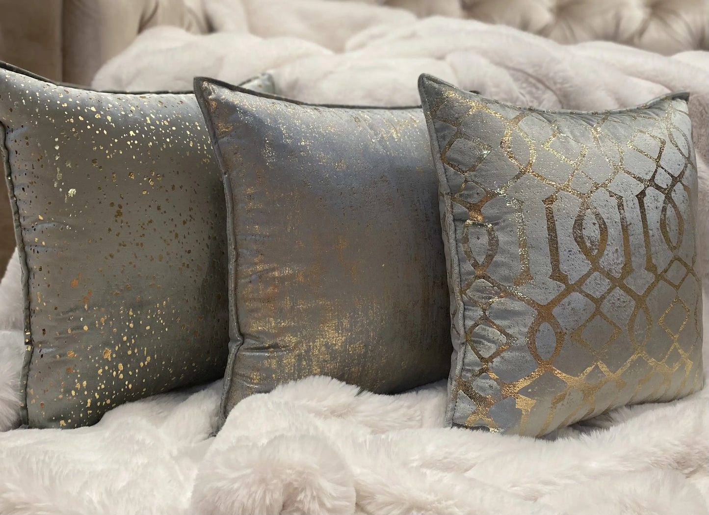 MOTIF DORÉ VERT EAU