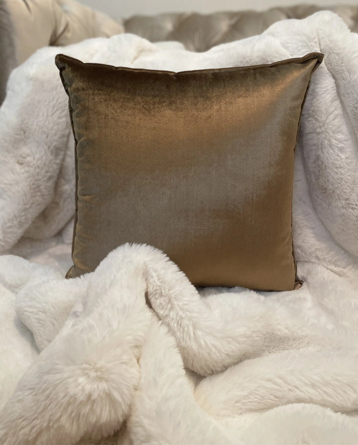 COUSSIN VELOUR UNI BRONZE