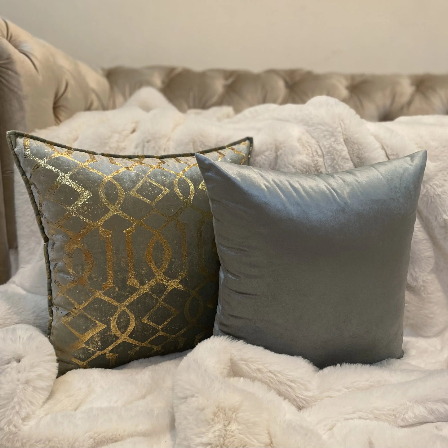 MOTIF DORÉ VERT EAU