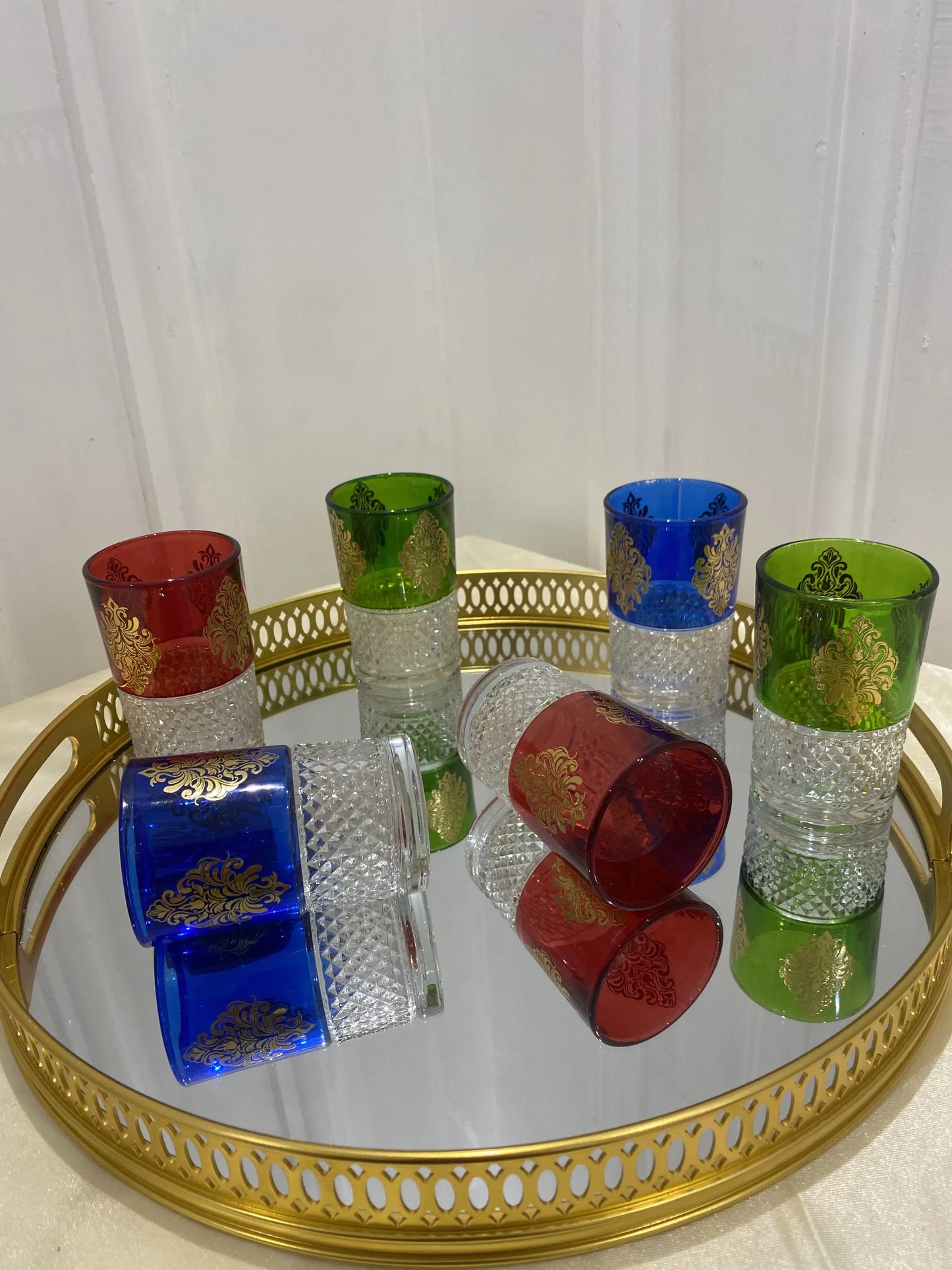 Ensemble de 6 verres à thé