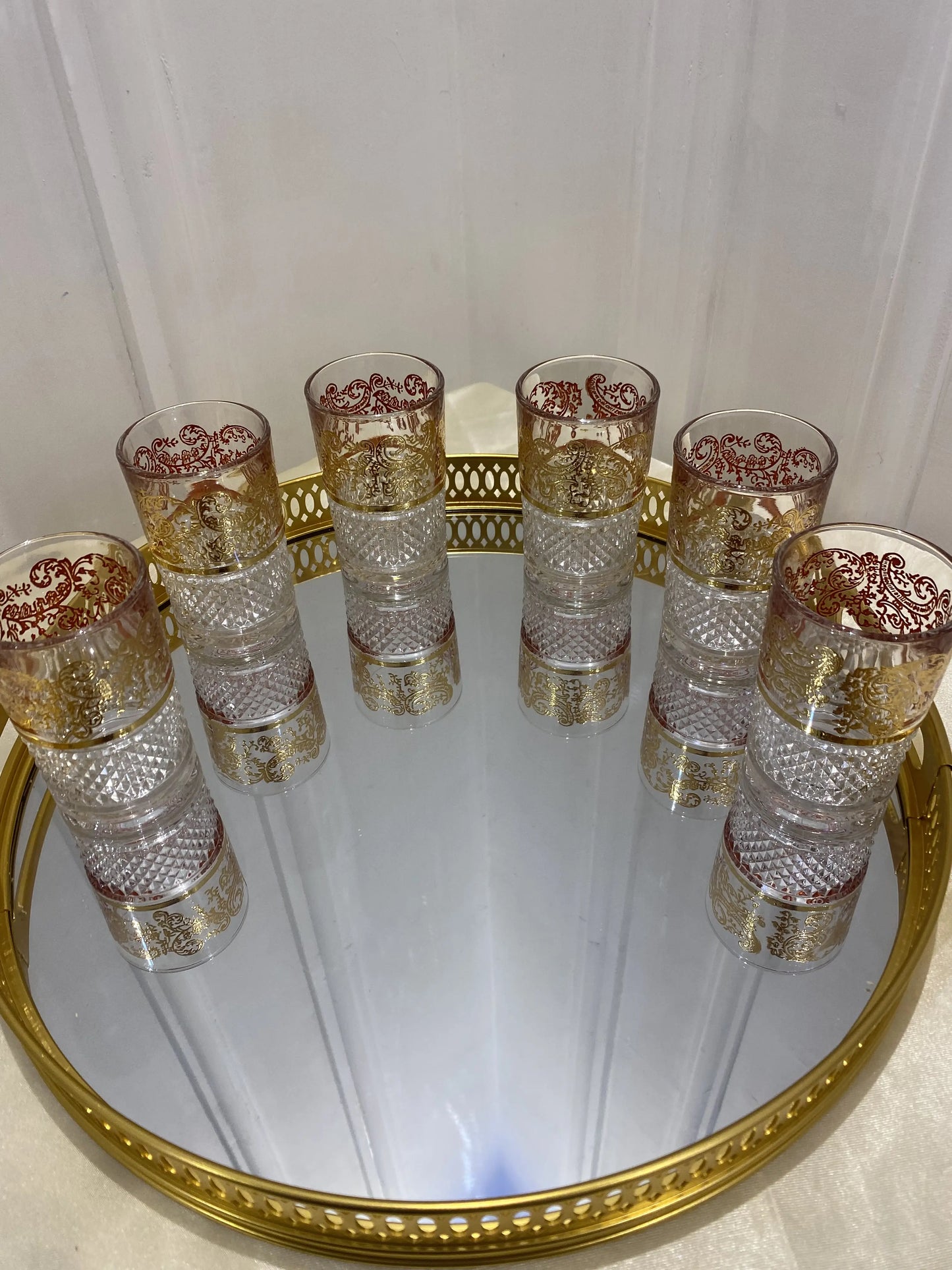 Ensemble de 6 verres à thé