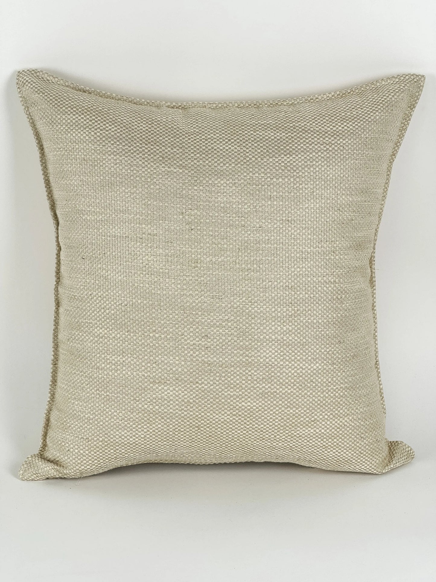 Coussin en toile blanc cassé