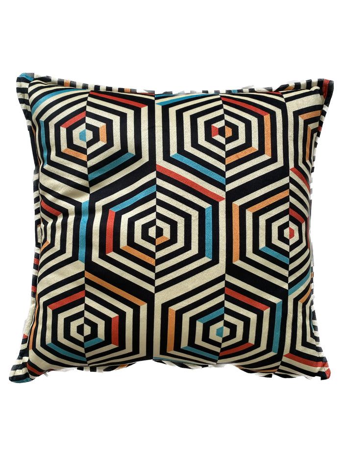 COUSSIN VELOUR HEXAGONES
