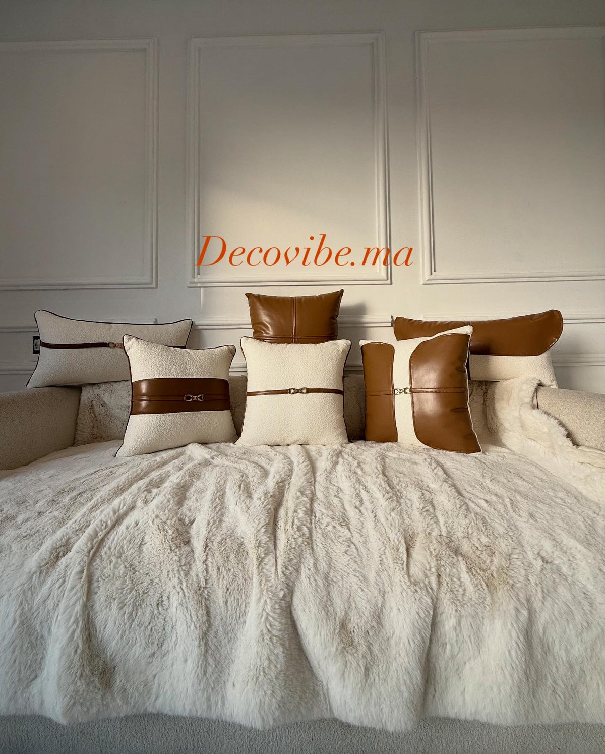 COUSSIN BOUCLETTE TABAC CEINTURE
