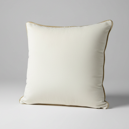 COUSSIN VELOUR BLANC CASSÉ / DORÉ