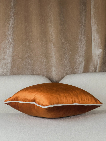 COUSSIN VELOUR ORANGE / BLANC