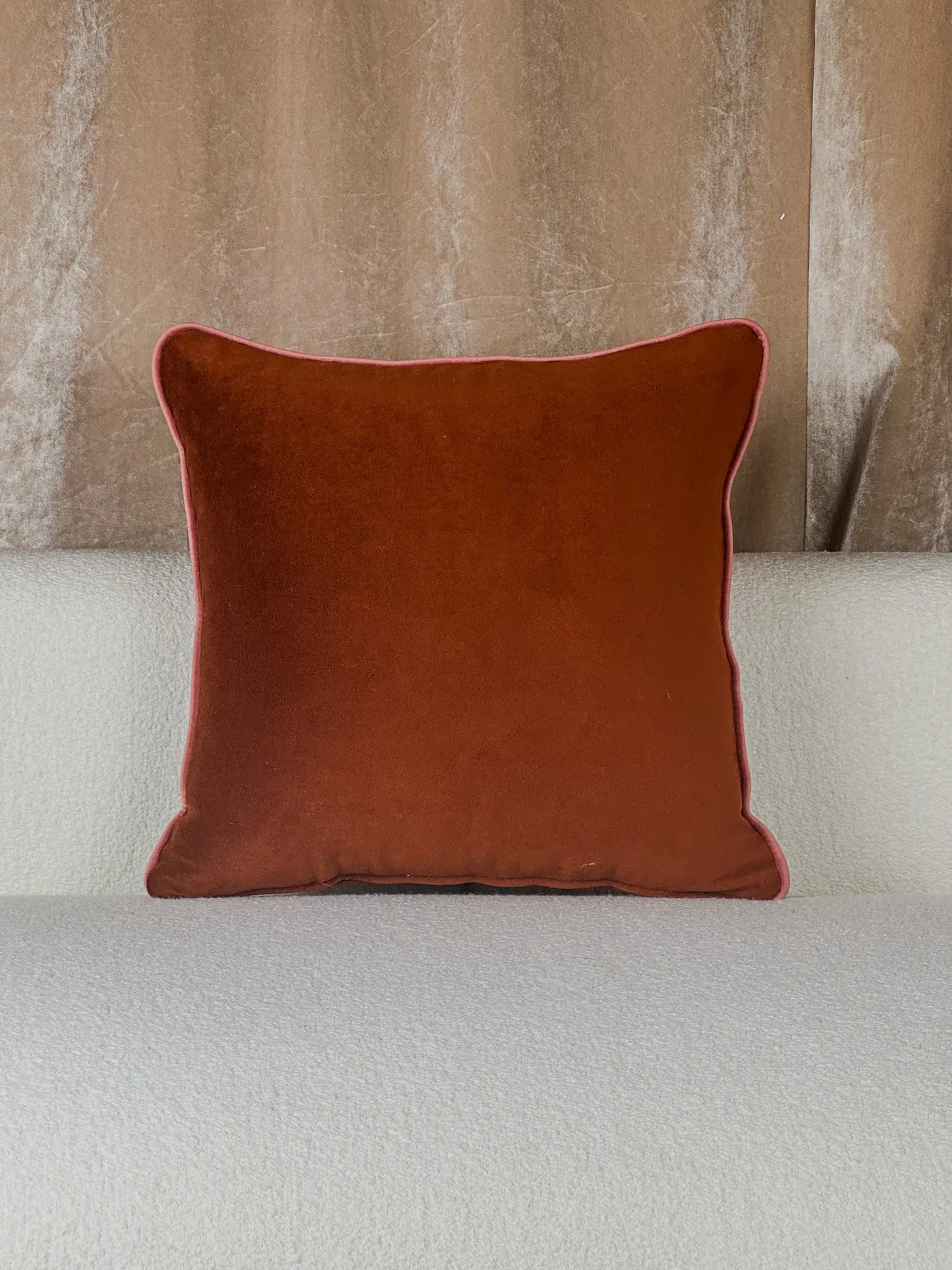 COUSSIN VELOUR CAMEL / ROSE