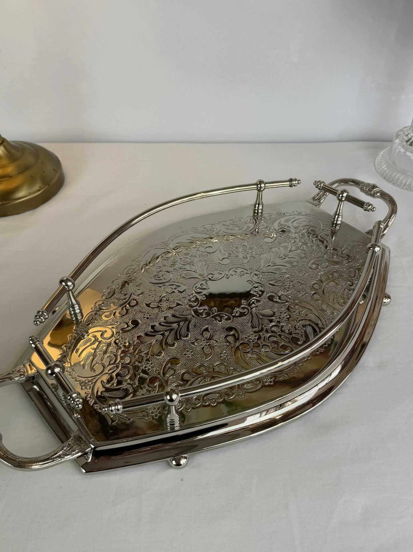 Plateau en cuivre inoxydable Ovale  - Qualité Premium