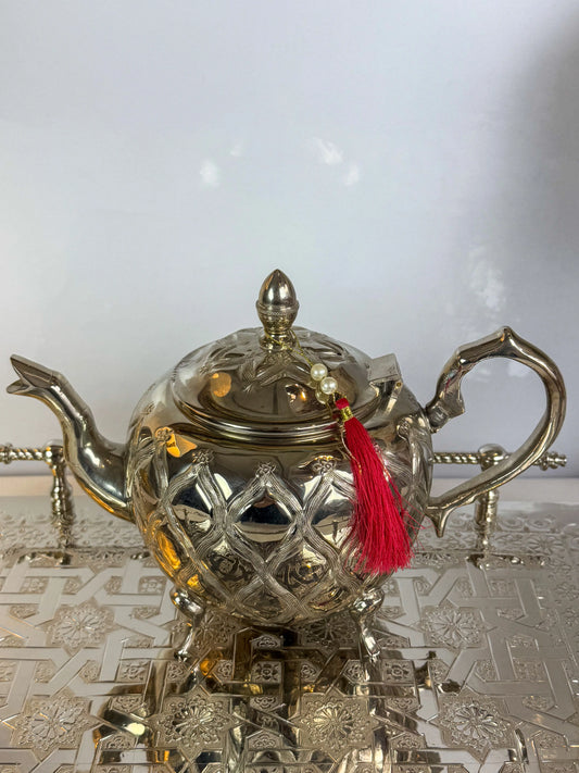 Théière en Cuivre Finition Inox 6 - Qualité Premium