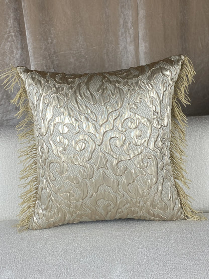 Coussin en Brocard Blanc