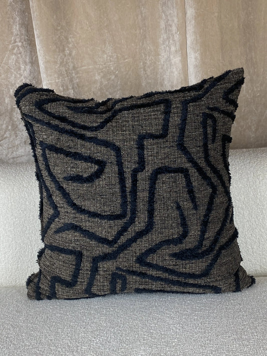 Coussin en Bouclette noir