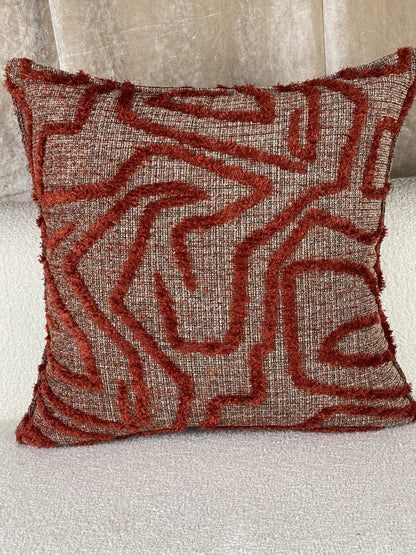 Coussin en Bouclette rouge