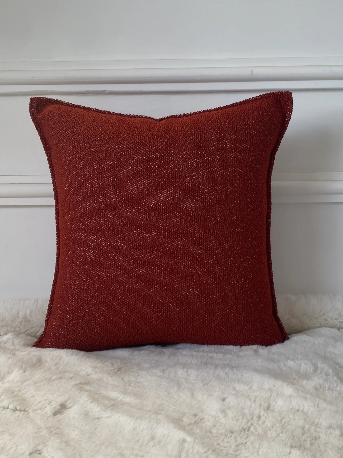 COUSSIN TOILE UNI ROUGE