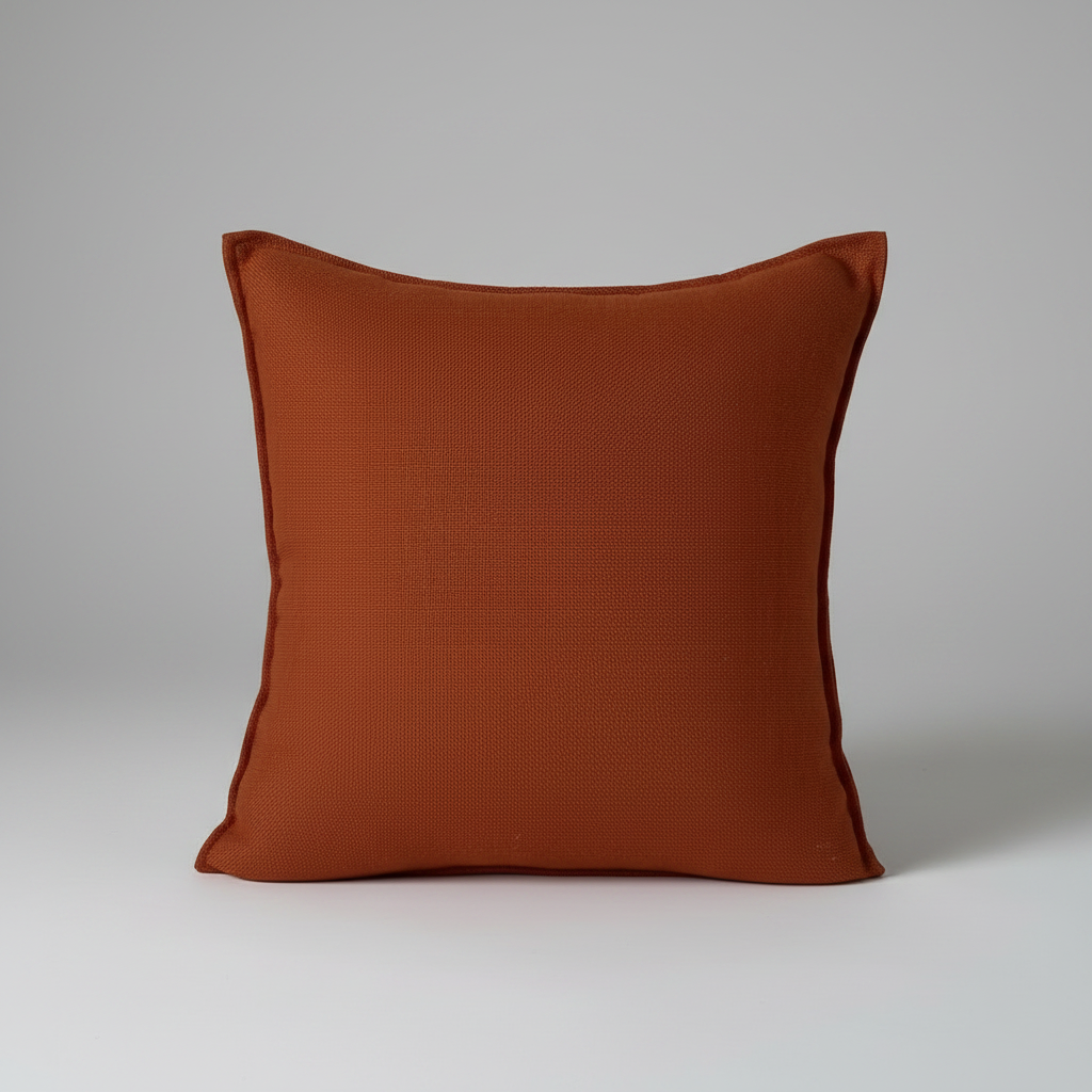COUSSIN TOILE UNI ORANGE