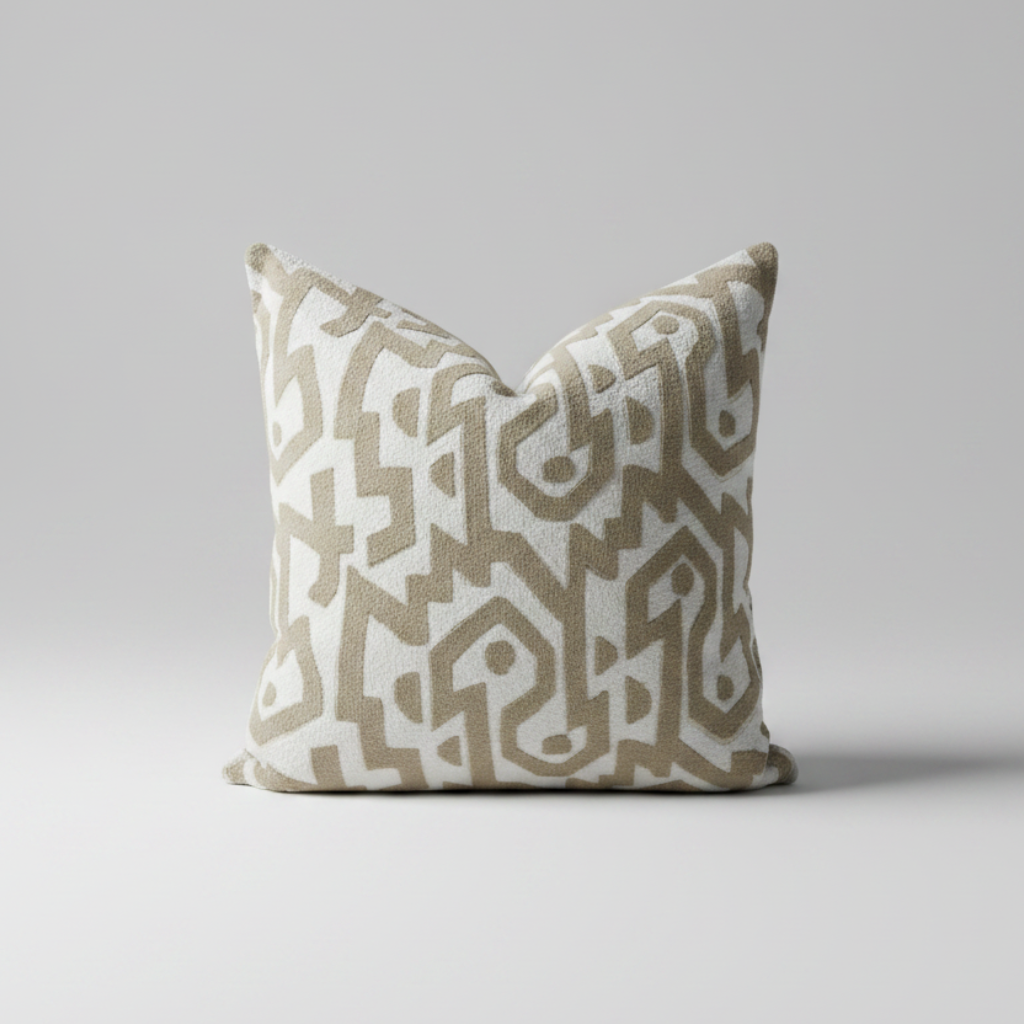 COUSSIN JACQUARD VAGUES BEIGE