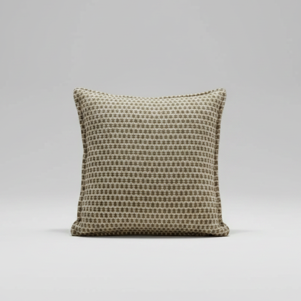 COUSSIN JACQUARD TRESSÉ BEIGE