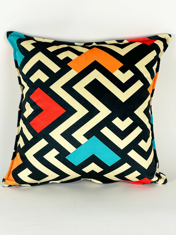 COUSSIN VELOUR LABYRINTHE POP