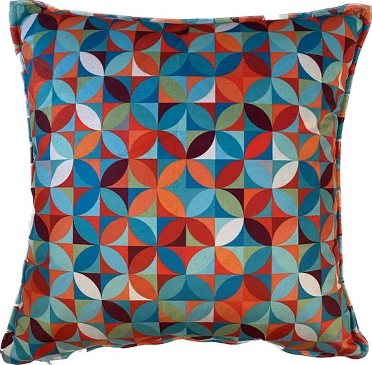 COUSSIN VELOUR GÉOMÉTRIQUE