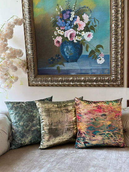 COUSSIN VELOUR IMPRIMÉ AVEC DU FOIL
